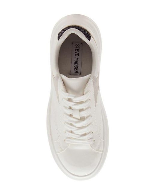 Steve Madden White Venture Platform Sneaker