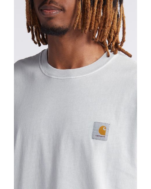 Carhartt White Nelson Oversize Logo Patch T-shirt for men
