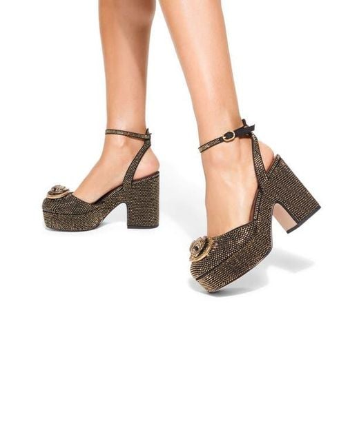 Kurt Geiger White Chelsea Ankle Strap Platform Pump