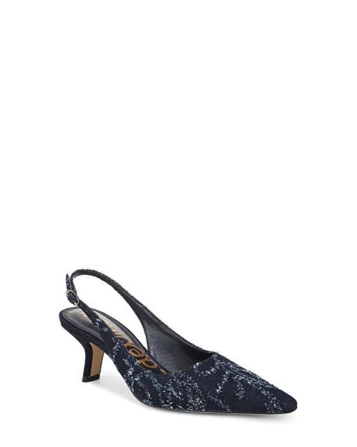 Sam Edelman Blue Bianka Slingback Pointed Toe Pump