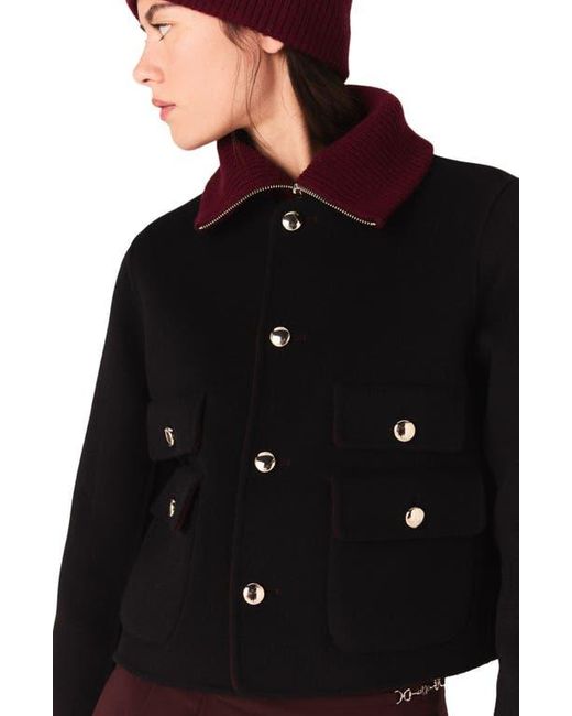 Maje Red Reversible Double-Faced Jacket