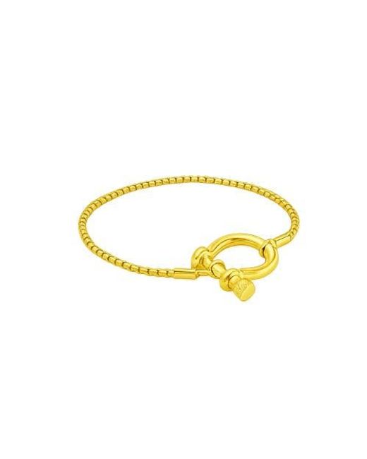 Hollywood Sensation Yellow The Lucky Lock Horseshoe Carabiner Clasp Bracelet