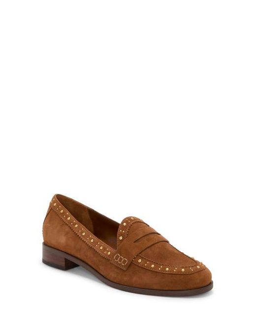 Vince Camuto Brown Camdyn Studded Penny Loafer