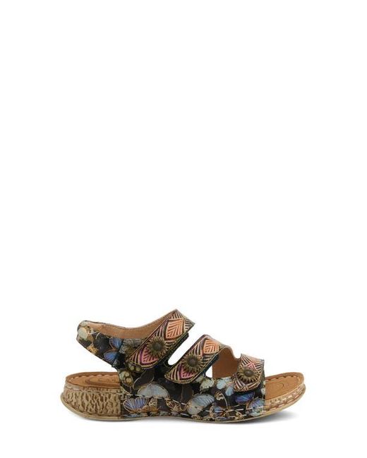 Spring Step Multicolor Versa Slingback Wedge Sandal