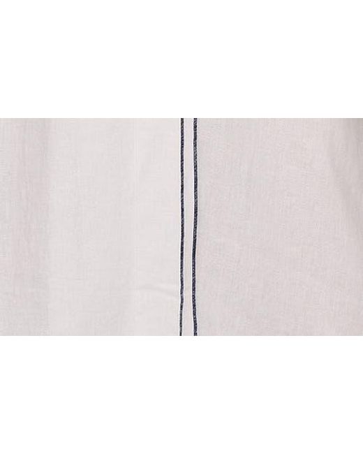 Eberjey White Linen Blend Robe