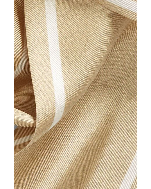 Vince Natural Stripe Silk Twilly Scarf
