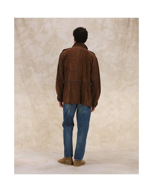 Fortela Brown Julian Jungle Suede Jacket for men