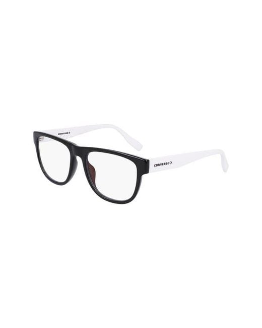 Converse Black 52Mm Rectangular Light Blocking Reading Glasses for men