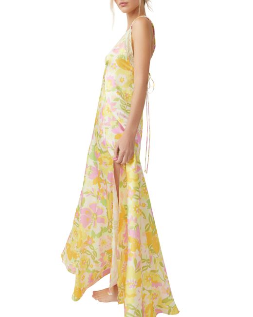 Free People Yellow All A Bloom Floral Maxi Nightgown
