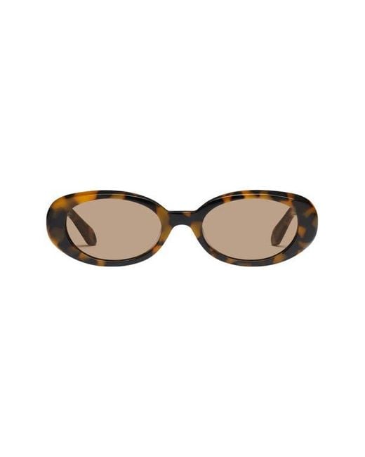 Quay Brown Felt Cute 52Mm Gradient Small Oval Sunglasses