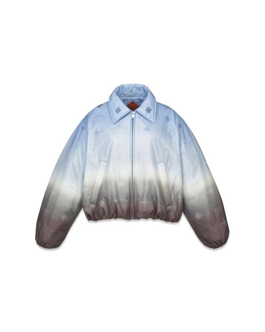 MCM Blue Gradation Monogram Ripstop Nylon Jacket