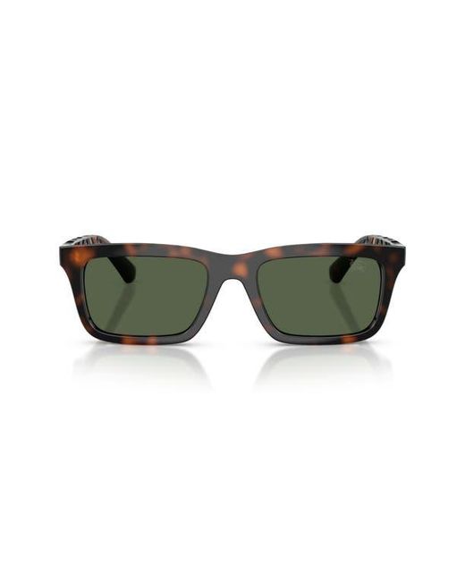 Burberry Green 53Mm Polarized Rectangular Sunglasses for men