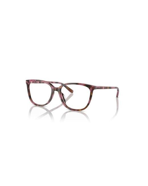 Michael Kors Brown 55Mm Rectangle Optical Glasses