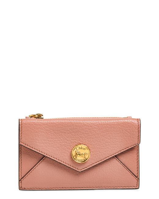 Chloé Pink Small Leather Envelope Wallet