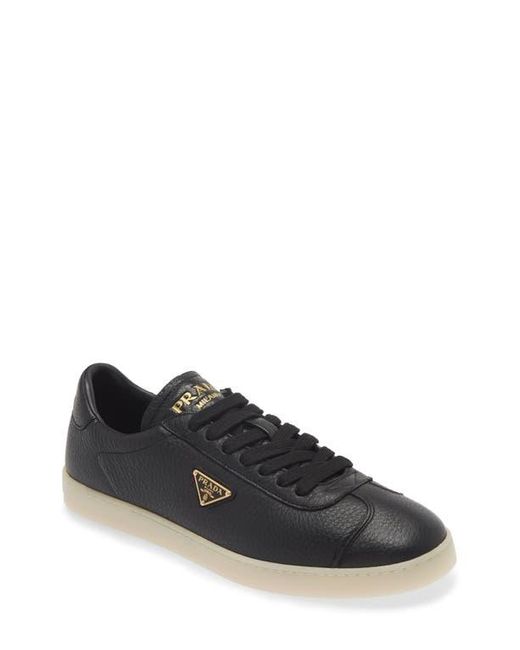 【関税＆送料込み】Prada Lane Leather Sneakers Prada Men's Lane Deerskin Low-Top Sneakers | Neiman Marcus