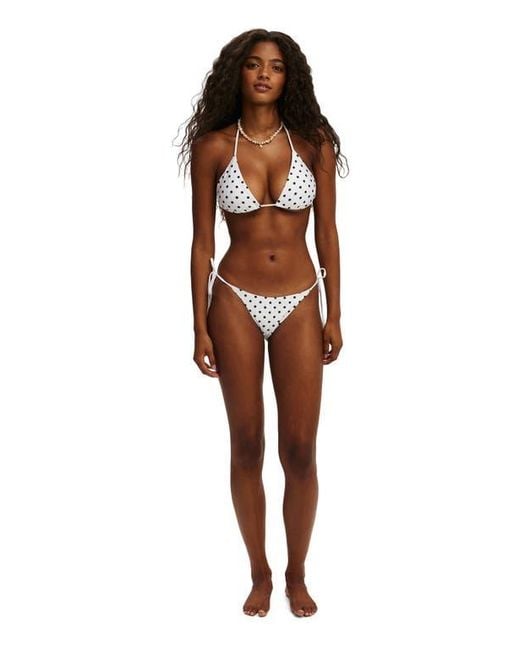 Cotton On Brown String Triangle Bikini Top