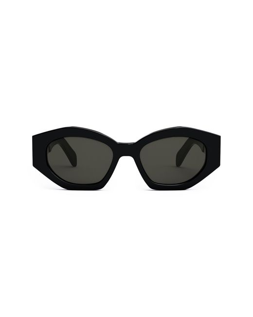 Celine Triomphe 55mm Cat Eye Sunglasses in Black Lyst