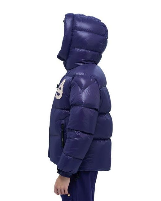 Alpha Style Blue Kudu Hooded Puffer Down Jacket for men