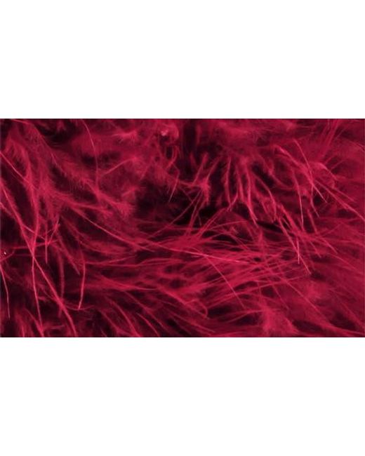 Steve Madden Red Ashbey Faux Feather Sandal