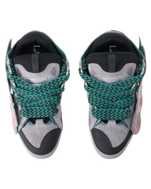 Lanvin Blue Curb Patch Sneakers