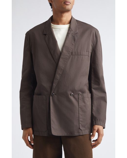 ジャケット・アウター LEMAIRE24SSWorkwearDoubleBreasted Jacket Lemaire Double Breasted Cotton Twill Workwear Jacket in Black for