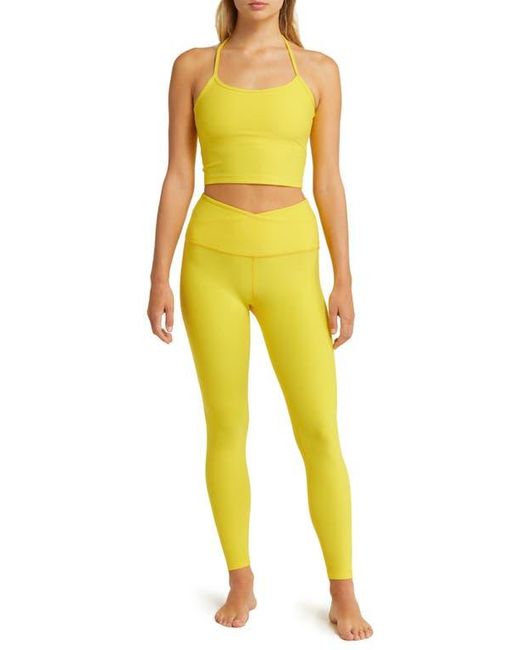 Beyond Yoga Yellow Spacedye At Your Leisure High Waisted Midi leggings