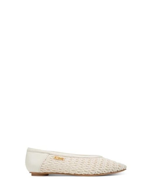 Donna Karan White Avery Ballet Flat