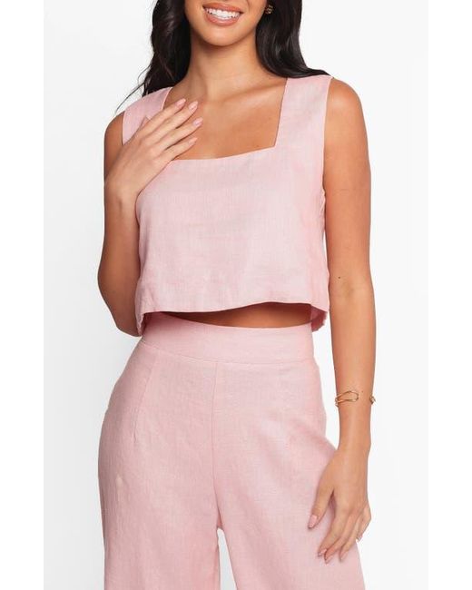 Petal & Pup Pink Devlin Linen Crop Tank