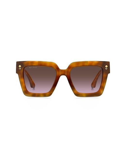 Etro Brown 52Mm Square Sunglasses