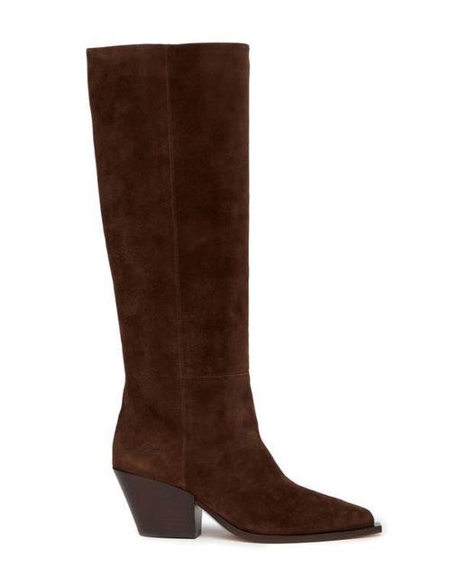 PAIGE Brown Lillian Pointed Toe Knee High Boot