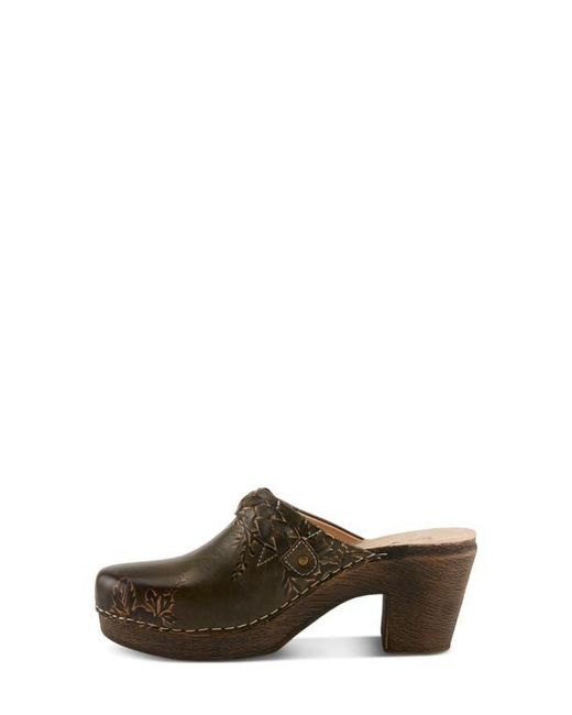 Spring Step Brown Calliroe Platform Clog