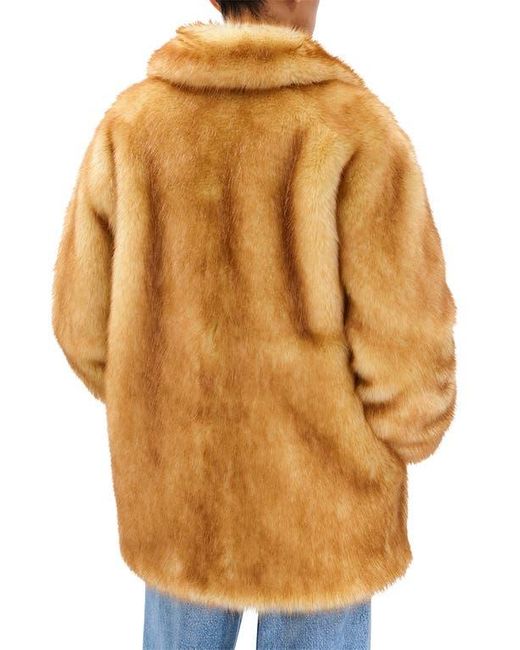 Rag & Bone Metallic Brenna Faux Fur Coat