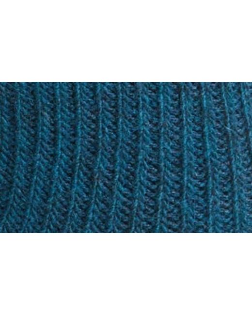 Oroblu Blue Hilda Wool & Cashmere Blend Crew Socks