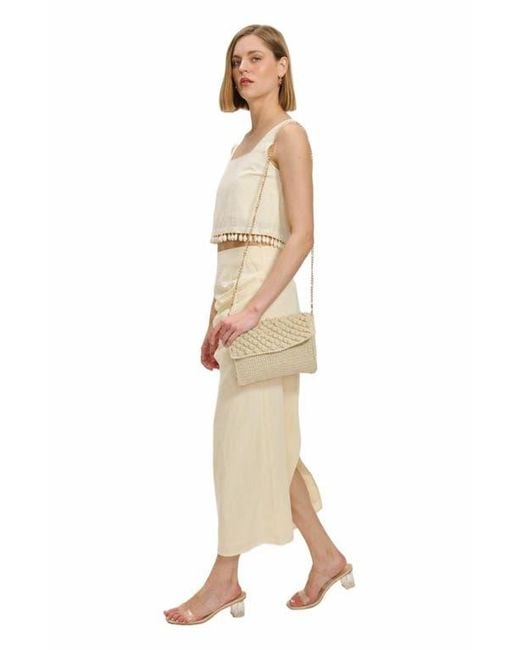Moda Luxe Metallic Stylish Celeste Crossbody Handbag For