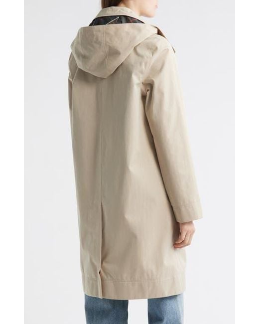 Barbour Natural Hebrides Longline Waterproof Jacket With Removable Hood