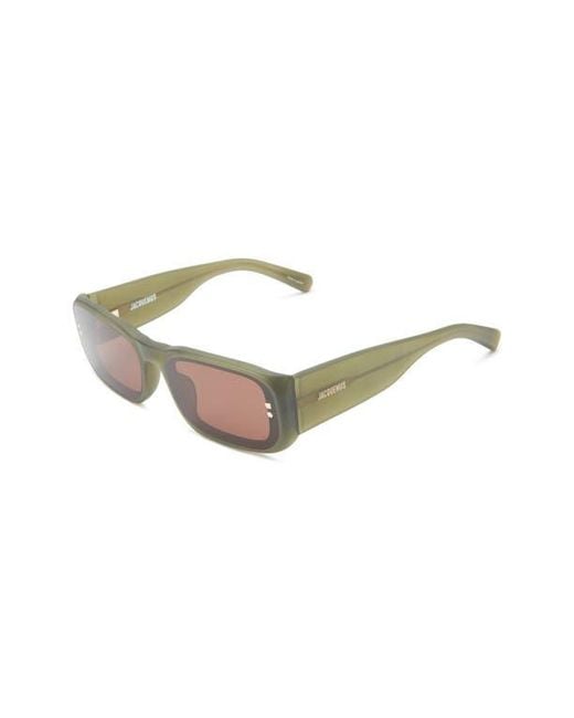 Jacquemus Brown Les Lunettes Jac195 Rectangular Sunglasses for men