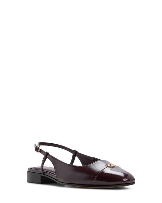 ALDO White Maree Slingback Cap Toe Pump