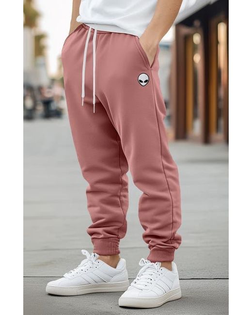 Alix Red Alien Midweight Fleece Jogger Pant for men