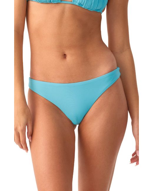 PQ Swim Blue Basic Ruched Full Coverage Bikini Bottoms