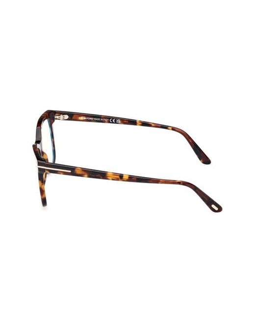 Tom Ford Brown 52Mm Square Light Blocking Glasses