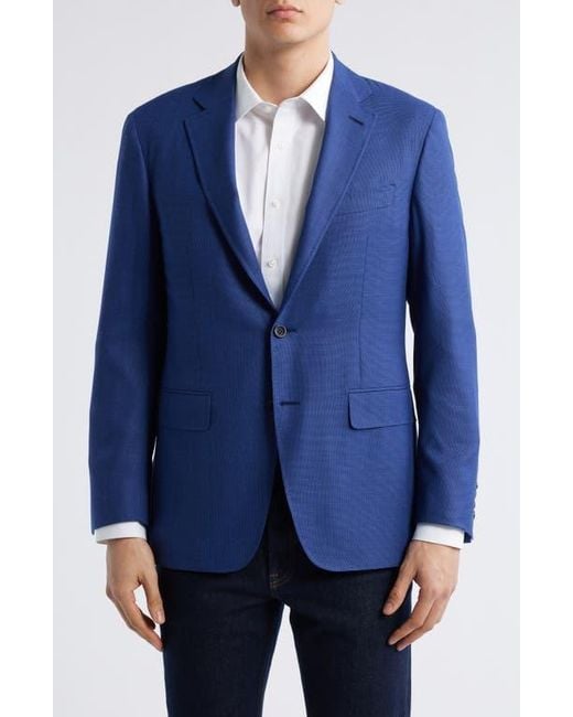 Canali Men's Blue Kei Trim Fit Solid Impeccabile Super 130S Wool