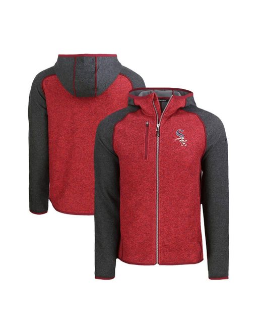 Cutter & Buck Red /heather Charcoal Chicago White Sox Stars & Stripes Mainsail Sweater-knit Full-zip Hoodie At Nordstrom for men
