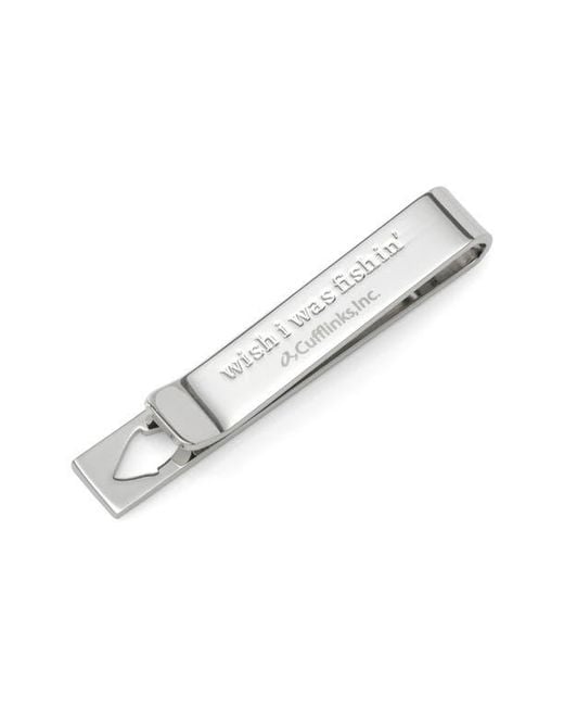 Cufflinks Inc. Metallic Fishing Tie Bar for men