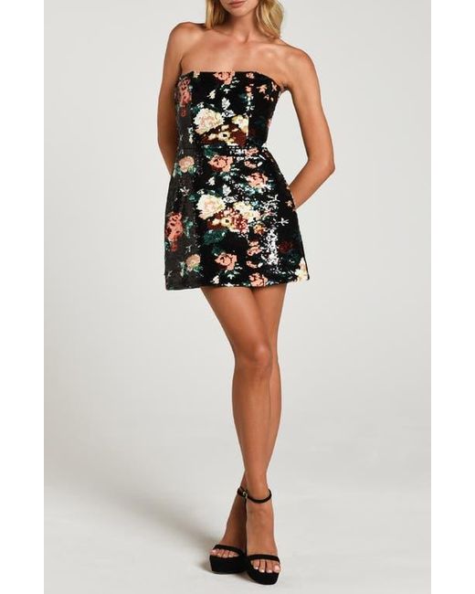 HELSI Black Linda Sequin Strapless Minidress
