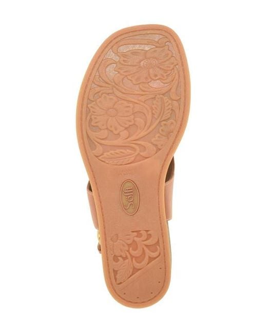 Söfft Brown Penelope Slingback Wedge Sandal