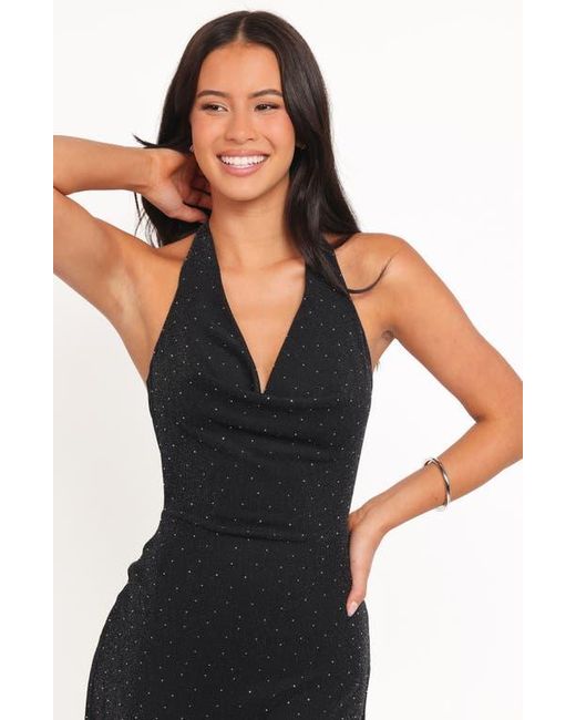 Petal & Pup Maya Halter Dress in Black | Lyst