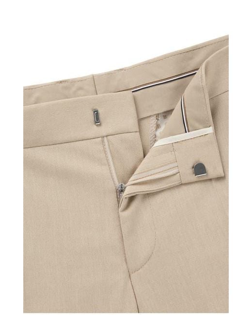 BOSS Genius Slim Fit Dress Pants in Natural for Men | Lyst BOSS Genius Slim Fit Dress Pants in Natural for Men | Lyst