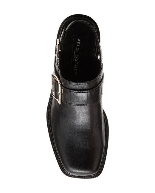 Kelsi Dagger Brooklyn Black Glory Square Toe Slingback Pump