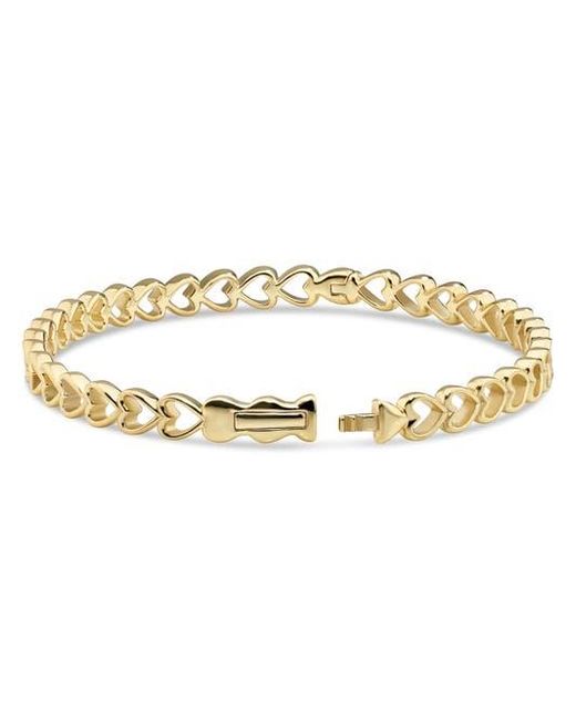 DEVATA Metallic Open Heart Bangle Bracelet