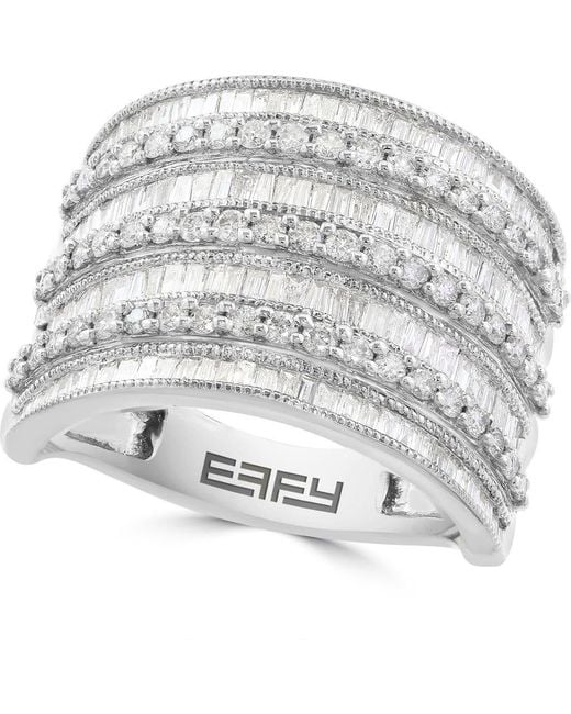Effy Metallic Multi-Row Pavé Diamond Statement Ring